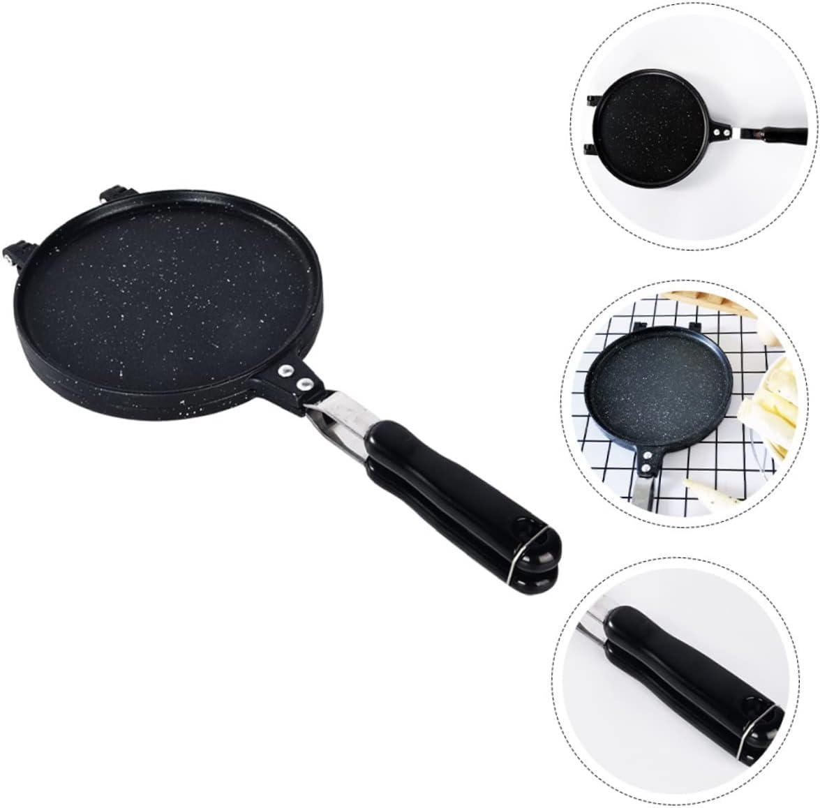 Luxshiny Household Egg Roll Maker Non-stick Mold Pan for Double-sided Cooking for Waffles Crepes and Pancakes Versatile Baking Tool for Home and Outdoor Use