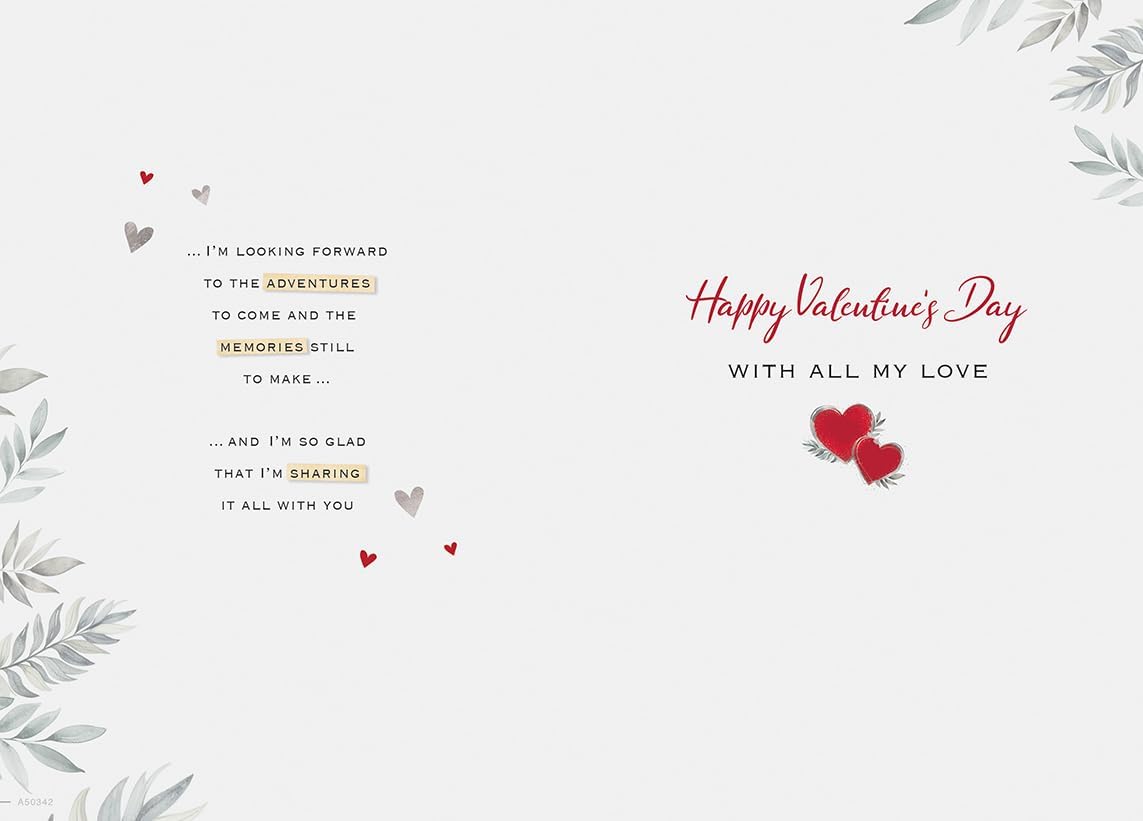 Piccadilly Greetings Valentine's Day Card, For My Amazing Husband - 9 x 6 inches