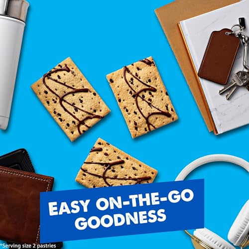 Pop-Tarts Toaster Pastries, Breakfast Foods, Baked in the USA, Chocolate Chip Drizzle, 13.5oz Box (8 Toaster Pastries) - Thumbnail 6