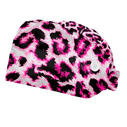 Casquette de travail léopard violet anti-transpiration pour professionnels