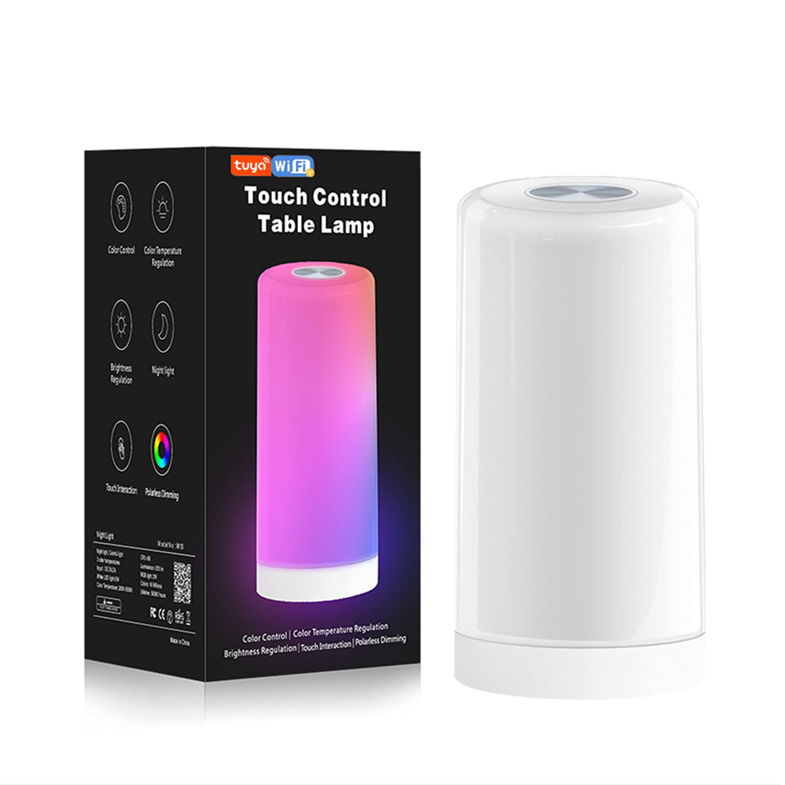 Luci da notte per la cameretta dei bambini, Tuya Smart WiFi Charging Touch Night Light, luci per camera da letto, lampade da comodino, lampada da tavolo, lampada da tavolo, lampada tattile,
