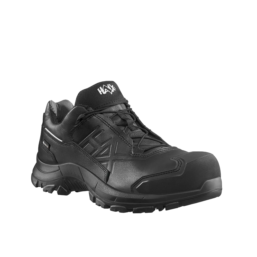 HAIX Black EAGLE Safety 600 LTR GTX, buty ochronne S7, czarne, skóra, Gore-Tex®, bez metalu, ESD, odporne na działanie wody