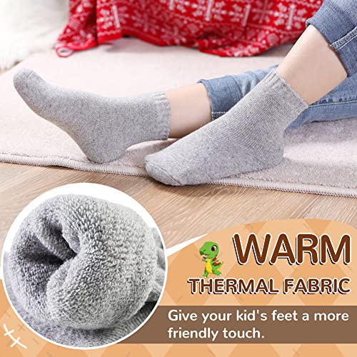 Kids Merino Wool Socks Boys Girls Hiking Boot Winter Thermal Warm Cozy Soft Toddler Thick Crew Socks 6 Pairs4