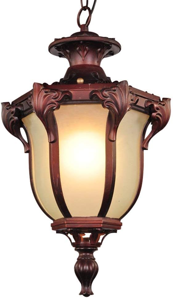 Novely Chandeliers-Chandelier+Pendant Light Aluminum Lamp Body Glass Lampshade Outdoor Waterproof for Balcony Hallway Courtyard Garden E27, Creative Decorative Lighting