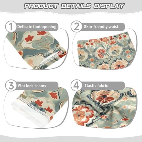 KLL Seamless Asian Traditional Patterns Toddler Girls' Leggings Casual High Waisted Yoga Pants Sports3