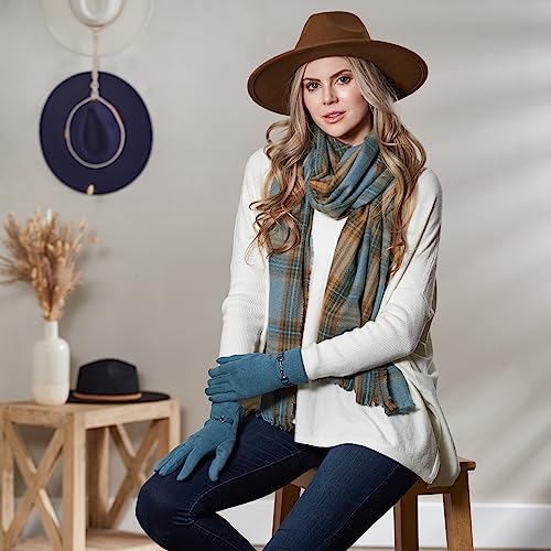 Hadley Wren womens Autumn Plaid Scarf, Warm & Soft WrapScarf, Warm & Soft Wrap4