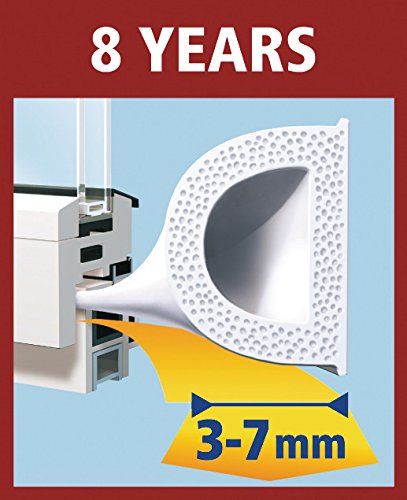 Tesa 05393-00111-00 Gummidichtung für Fenster und Türen, D-Profil, Braun