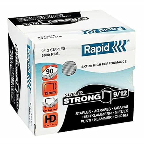 Grapas Rapid 9/12 mm galvanizadas de gran resistencia para archivado
