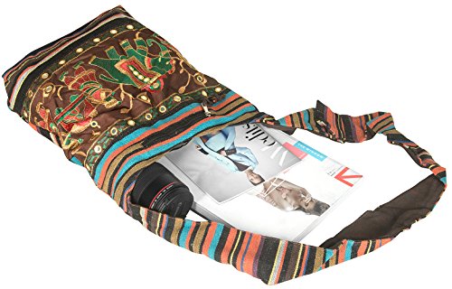 Patchwork Brown Cotton Women Hobo Crossbody Shoulder Large Bag Hipster Boho Sling Messenger School Casual4