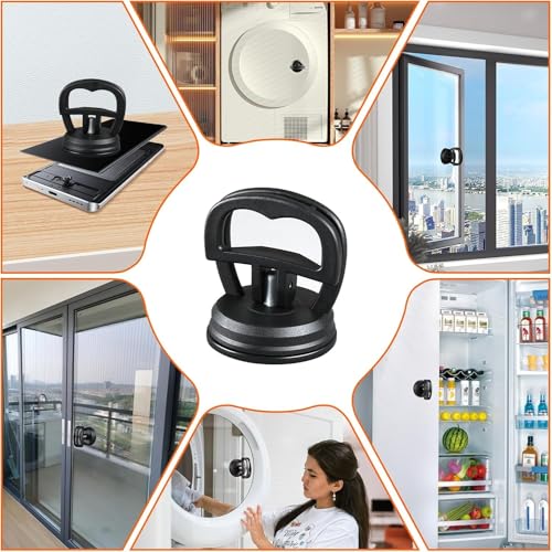 Image of Heavy Duty Suction Cup Puller Tool - Automotive Body Panels, Glass, Tiles & Mirrors - Strong Vacuum Grip for Smooth Surfaces, DIY Dent & Panel Removal (Small-A1)