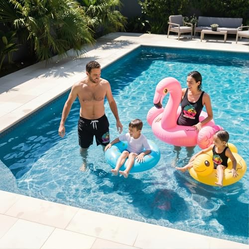 Image of IFFEI Family Matching Mommy and Me Swimsuits One Piece Swimwear Modest Bathing Suits Beachwear for Beach Pool Vacation