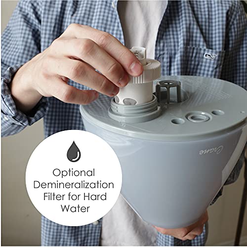 Image of Crane Ultrasonic Cool Mist Humidifier for Bedroom, Baby Nursery, Kids Room, Plants, or Office, Large 1 Gallon Tank, Filter Optional, Grey