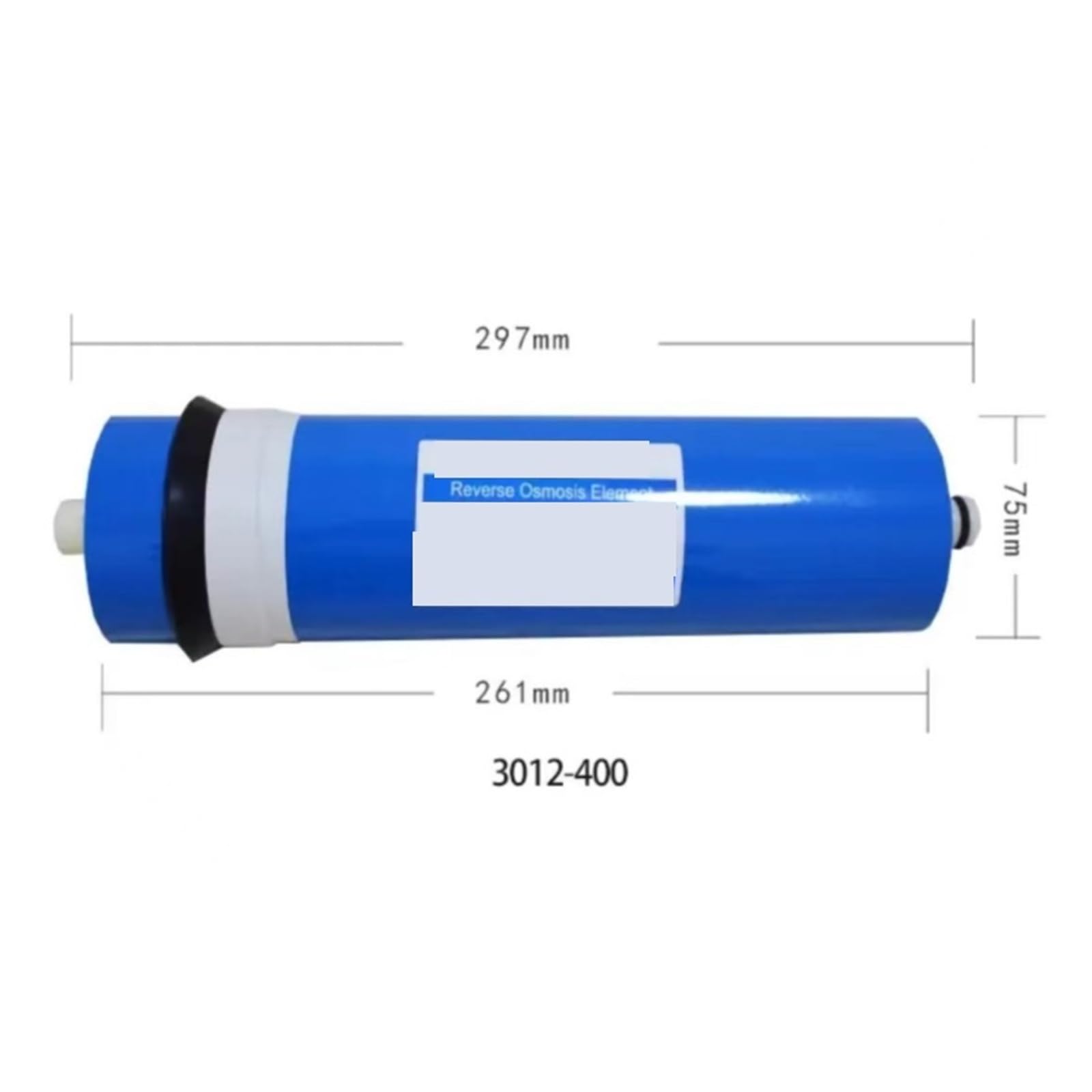 Filtr wody 400 Gpd Membrana odwróconej osmozy 3012-400 Gpd Obudowa wkładu wodnego Części do oczyszczacza wody odwróconej osmozy Osmoza 1/4 Redukuje zanieczyszczenia(1pcs 3012-400)