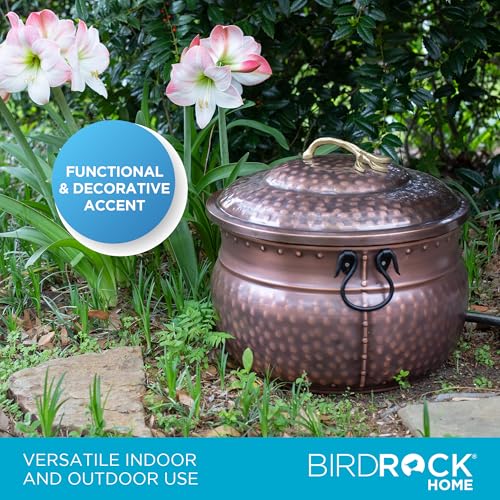 image for BirdRock Home Water Hose Holder with Lid | Ground Garden Hose Pot | De