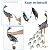XONOR Metal Peacock Garden Statues Peacock Yard Art Outdoor Sculptures for Home Patio Lawn Backyard Décor, Set of 2 (Peacock)