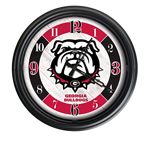 Holland Bar Stool Co. University of Georgia (Bulldog) Indoor/Outdoor LED Wall Clock