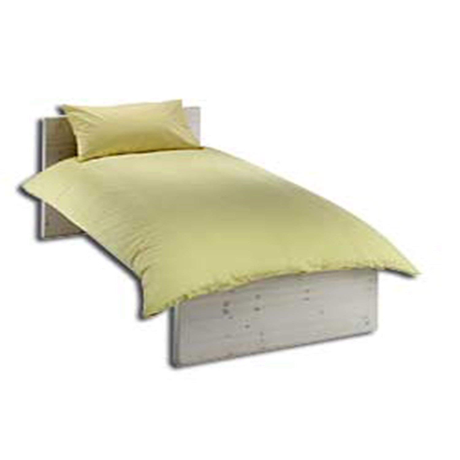 crazypriceuk 2 Piece Bedding Set Pillowcase+Duvet Cover for Baby Toddler to fit Cot/Cot Bed (90 x 120cm, Yellow)