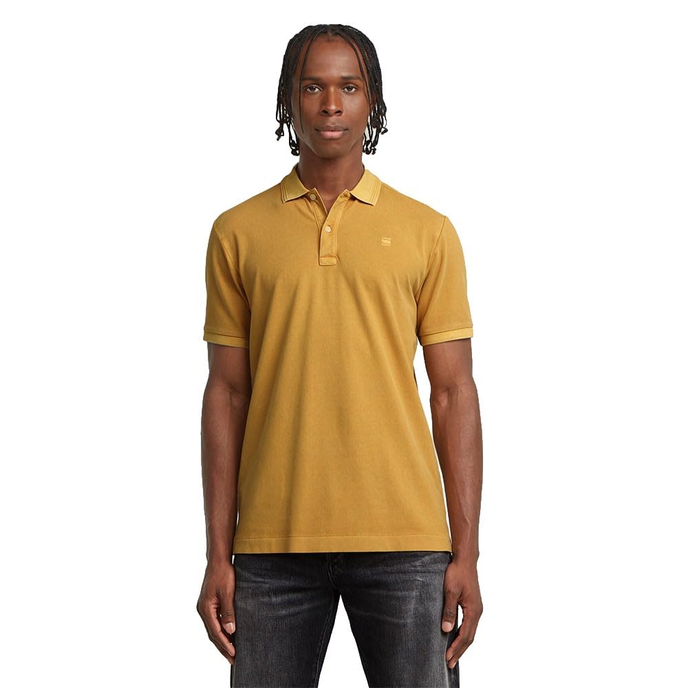 G-Star Men's Brown (Inca Gd D11595-D756-H176) Dunda Overdyed Slim Polo Shirt, Xs