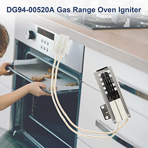 DG94-00520A Range Oven Igniter, Compatible with Samsung Stove,NX58F5500SS,NX58H5600SS,NX58h9500WS, Replaceable 2692271 AP5577941 EAP4241428 PS4241428 AP2634719 Universal Models LUXRILIX
