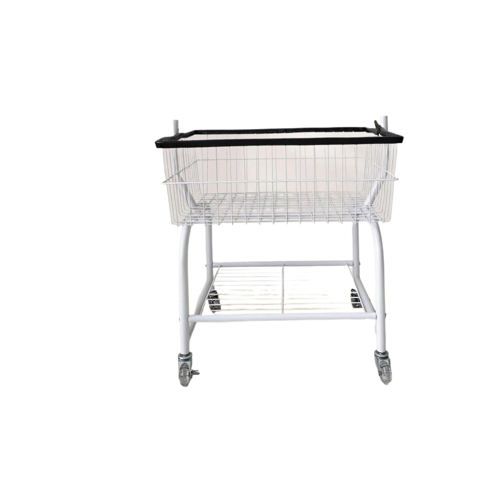 Roller laundry basket Rolling Metal Wire Laundry Cart Dirty Clothes Basket