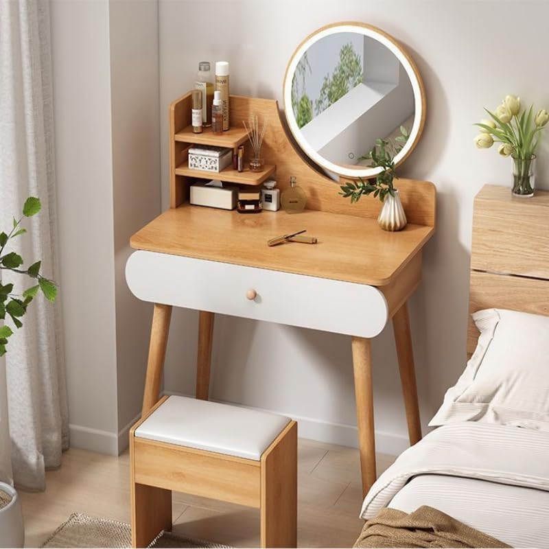 木製ドレッサー・鏡台 椅子、ライト付き 楽天市場】＼P7倍確定&10%ｵﾌ
