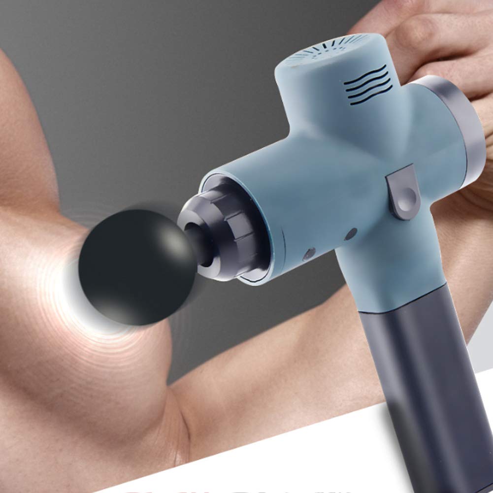 Pistola per Massaggio Muscolare Pistola per Fascia Elettrica Pistola per Massaggio Rilassatore Muscolare Massaggiatore Shock Gun Fitness Fisioterapia lo Strumento Può Sostituire la Testa di Massaggio