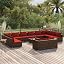 Brown and Cinnamon Red/4x Corner + 8x Middle + Table/13 Piece