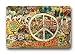 Hi,Doormat Non-Slip Rectangle Peace Sign Graffiti All You Need is Love Design Indoor and Outdoor Entrance Floor Mat Gate Pad Cover Doormat - 23.6 X 15.7 Inch