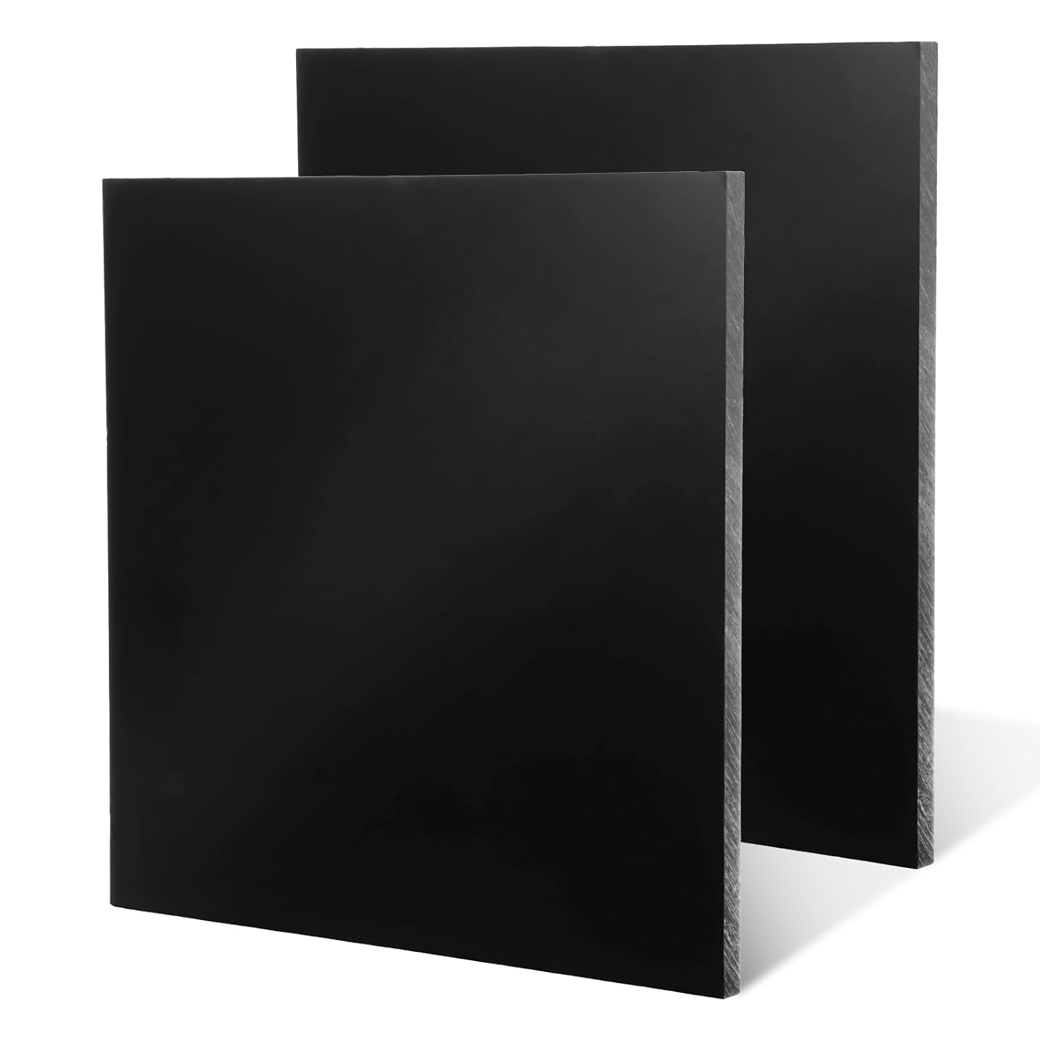 2 Láminas de HDPE Negro 30.5x30.5x1.27 cm, Placa de Polietileno de Alta Densidad