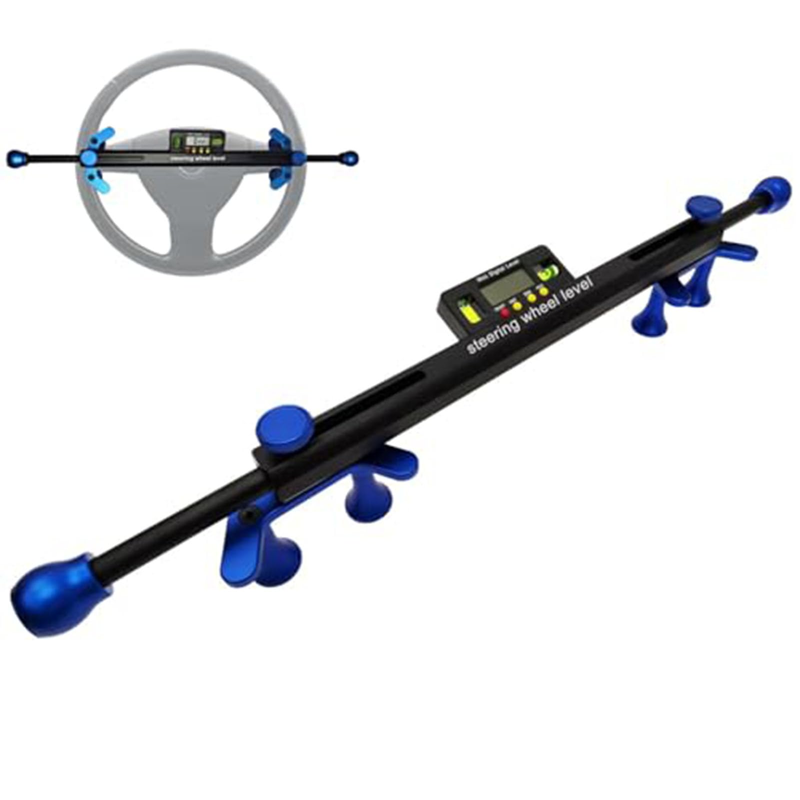 LJXFYSD Digital Steering Wheel Aligner with Electronic Positioning, ±90°Measuring Range, 19-35cm Adjustable, 4 Measurement Modes for Car Repair