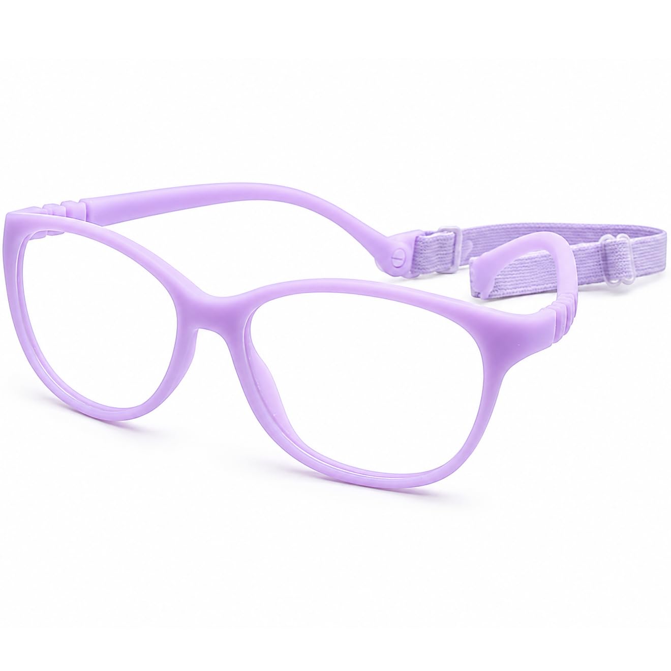 Bendable kids glasses for ages 6-9 in brown with strap