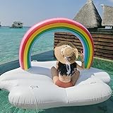 REGALO PARA UN AMIGO: La fila flotante tiene un hermoso color y se puede inflar y desinflar rápidamente. Un gran regalo para familiares y amigos en verano.