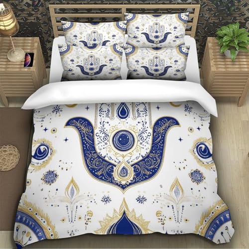Housse de couette Hamsa microfibre 3D haute résistance