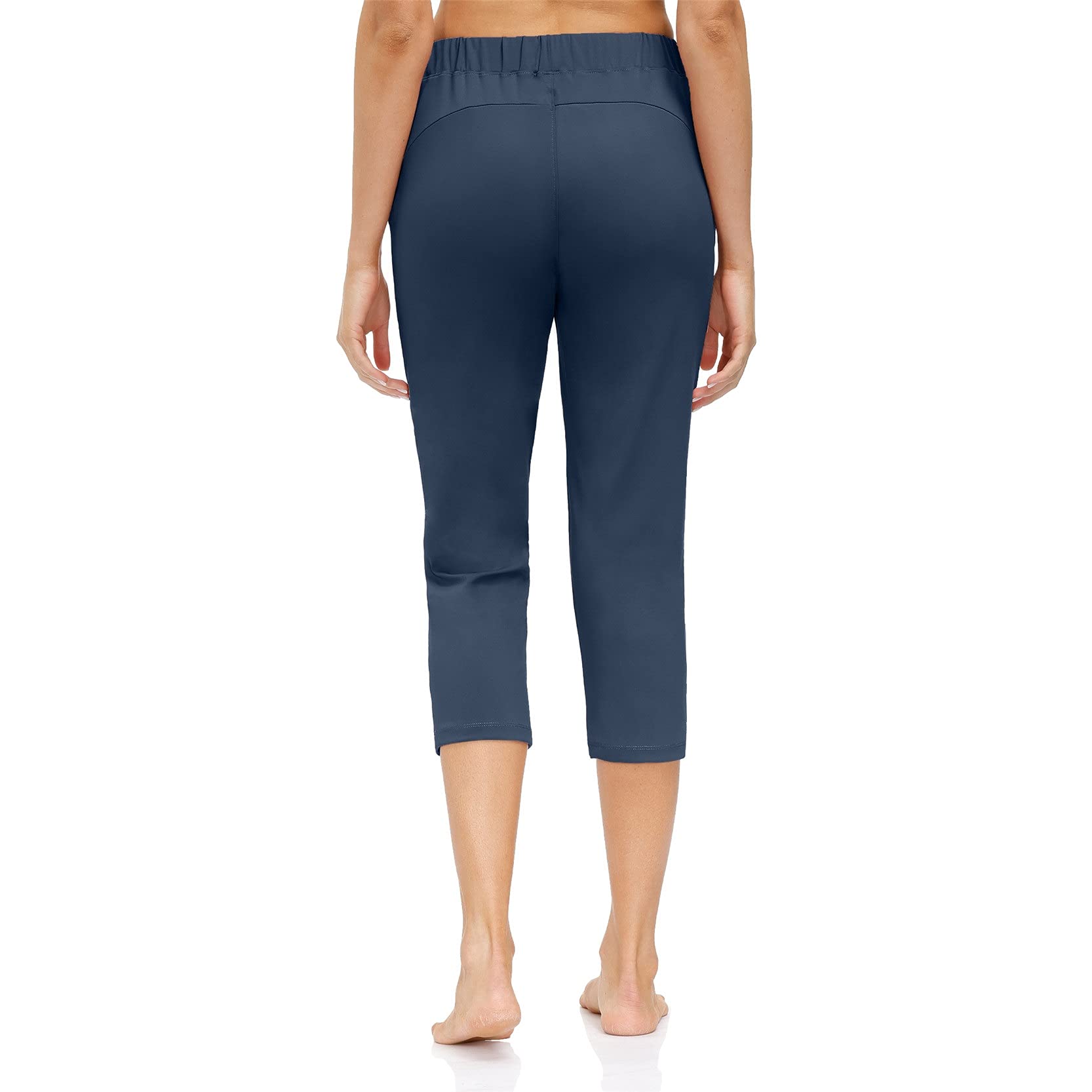 Leggins Mujer Fitness Mallas Deportivo Pilates, Mujeres Pinky Capri Leggings con bolsillos, 3/4 longitud con cordón Pantalones de yoga Pantalones de ejercicio Correr Pantalones casuales Aptitud Medias