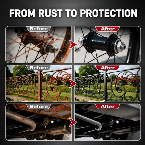 Image of DWIL Rust Converter and Metal Primer 𝟮 𝗶𝗻 𝟭, High-Flow Water-Based Rust Reformer for Metal, Low Odor Anti-Rust Coating for Car Chassis, Truck Frame, Fence, Railing, Tools and Equipment, 32 oz