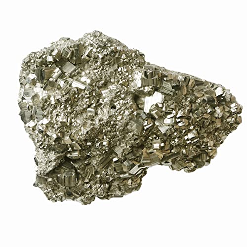 Image of Golden Pyrite Crystal Cluster 300-350 gm | Large Raw Pyrite Stone for Money, Prosperity & Success | Healing & Manifestation Crystal for Feng Shui, Vastu & Home Decoration