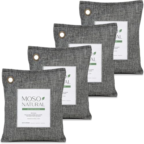 Comparison: Best Charcoal Bags For Mold 11 Moso Natural Air Purifying Bag 200g (4 Pack) | Premium Bamboo Charcoal Odor Absorber for Home & Car | Closet Odor Eliminator, Small Room Deodorizer & Car Air Freshener | Long Lasting Charcoal Bags