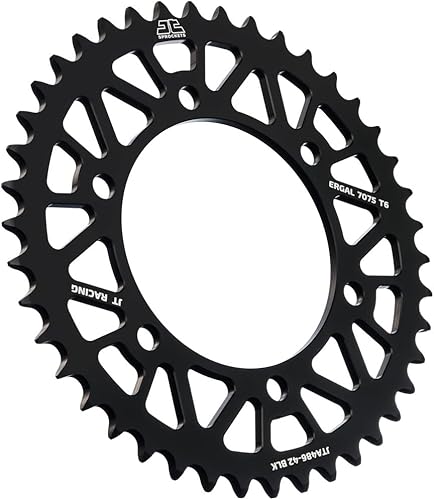 Miniatura 8 de JT Sprockets JTA486.47BLK Negro Racelite anodizado aluminio 7075 T6 piñón trasero, solo