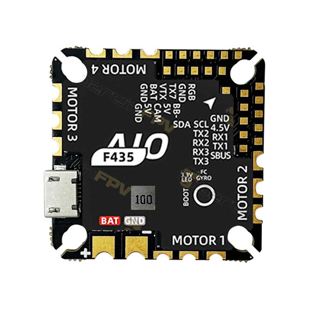 F435 AIO Flight Controller 45A BLHeli_S AM32 ESC 2-6S Supporto per FPV Drone Quadcopter RC Racing e Freestyle