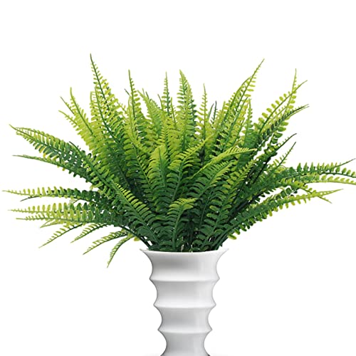 Decorhome Helechos Artificiales para Exteriores | Helechos Artificiales para Exteriores Grandes - Planta Artificial Viva Resistente a los rayos UV para Jardín Boda Decoración Interior