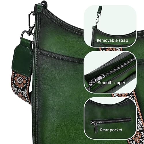 Bolso Iswee Crossbody para mujer en cuero genuino miniatura 6