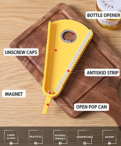 Upgrade Multifunction Jar Opener & Bottle Opener With Refrigerator Magnetic Storage Handle-Suitable For Seniors & Weak Or Arthritic Hands #TOP6