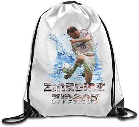Zhanzy Zinedine Zidane Large Drawstring Sport Backpack Sack Bag Sackpack