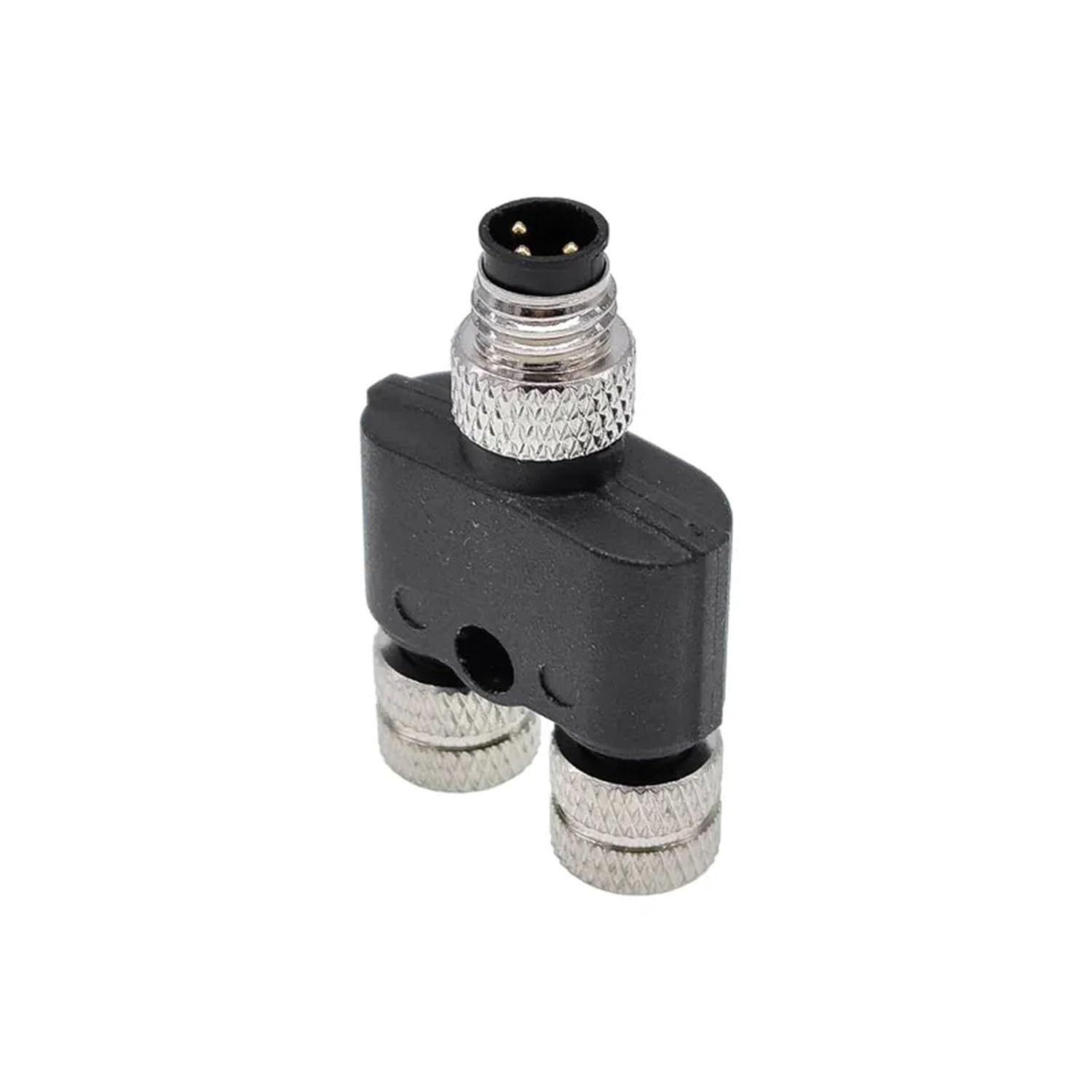 M8 3pin M8-4 Y-Type Adapter 1 Male to 2 Female Splitter Circular Sensor Connector 1Pcs(3P)
