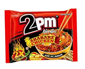 Akabare Noodles, 2X Spicy Chicken Flavoured Instant Noodles, Pack of 5 (5x100g)