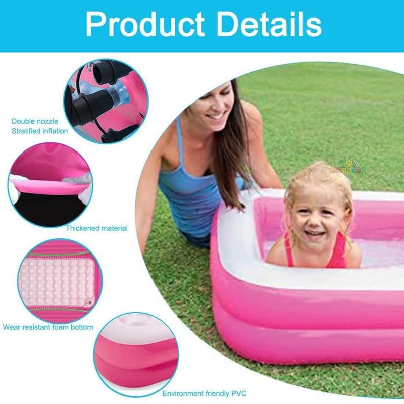 Image of New 3 ft Portable Inflatable and Foldable Swimming Pool Bath Tub Water Pool for Kids and Adults Outdoor Indoor (Multicolor)
