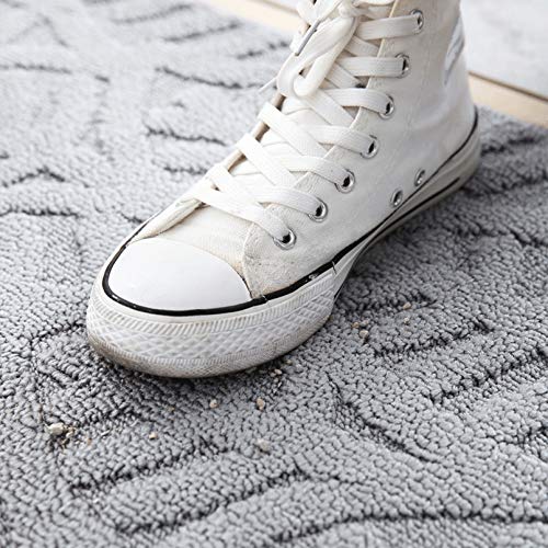 Smabee Indoor Doormat Front Door Mat 17"X28", Keeps Your Floors Clean, Half Round Entrance Mat For Outdoors Toilet Patio Kitchen Bedroom (Gray) #TOP6