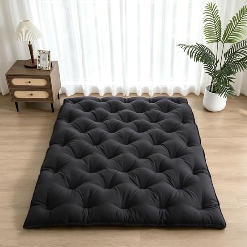 Japanese Futon Mattress Floor Mattress Queen Black Tatami Mat