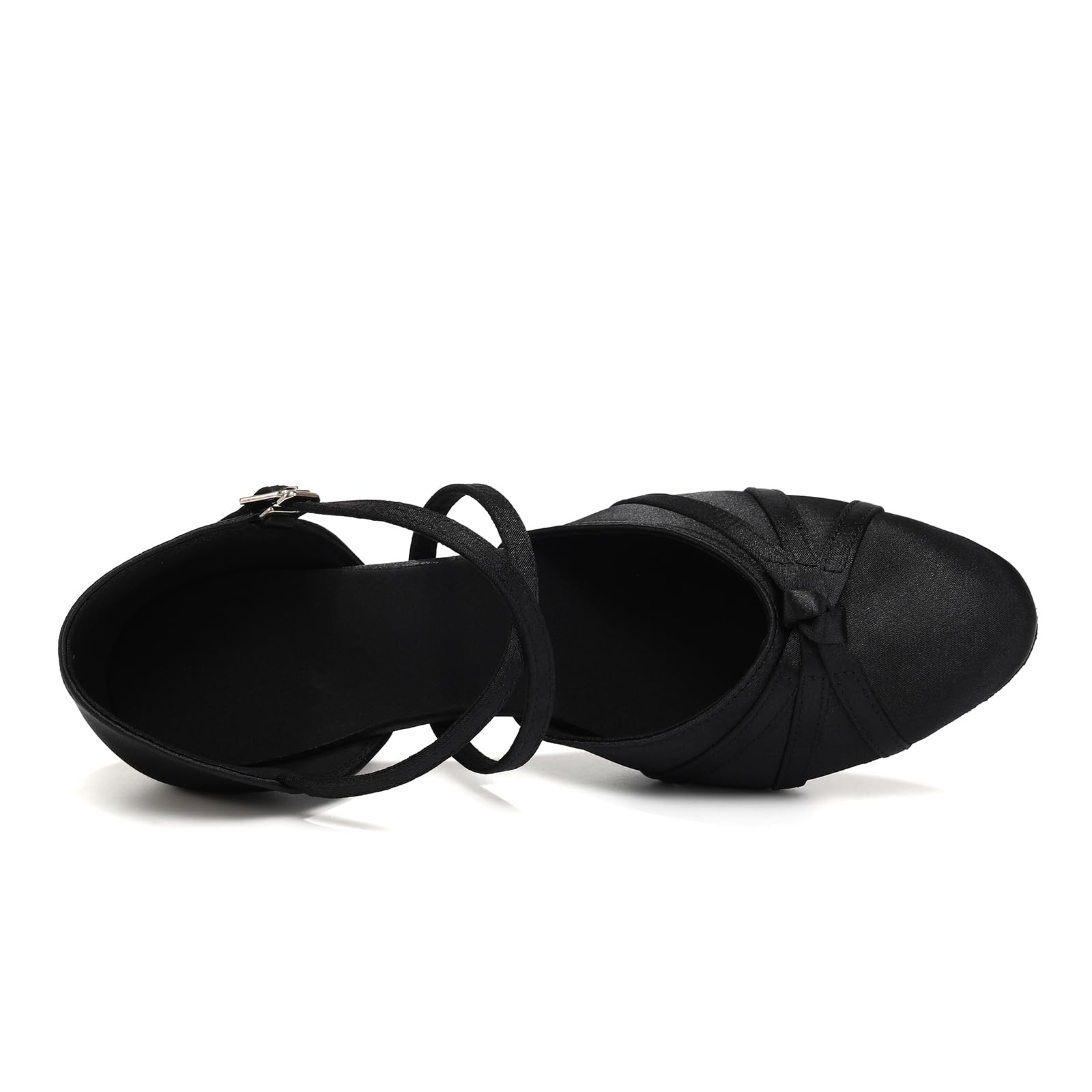 Chaussures de Danse Latine Femme à Bout Fermé Chaussures de Sanse de Salon Salsa Tango Bachata à Talons Hauts