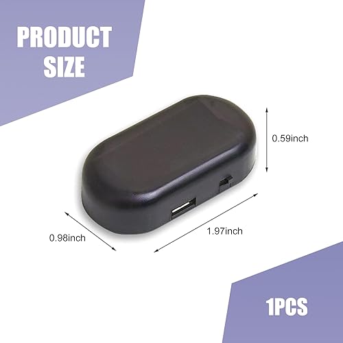 Miniatura 2 de Tesnaao 1 PC Car Solar Anti-theft Light, USB Interface Plug Play ABS Shell LED Simulation Intelligent Induction Flash Warning Light, Simulation